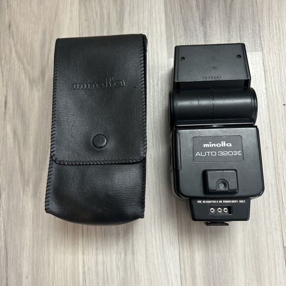 Minolta Auto 320X Flash Unit Camera Flash Shoe Mount Flash Light - Picture 1 of 9